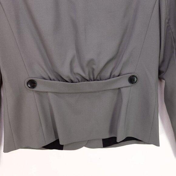 Lafayette 148 Virgin Wool Blazer Jacket Womens 4 Gray Pockets Office Career - Picture 8 of 14